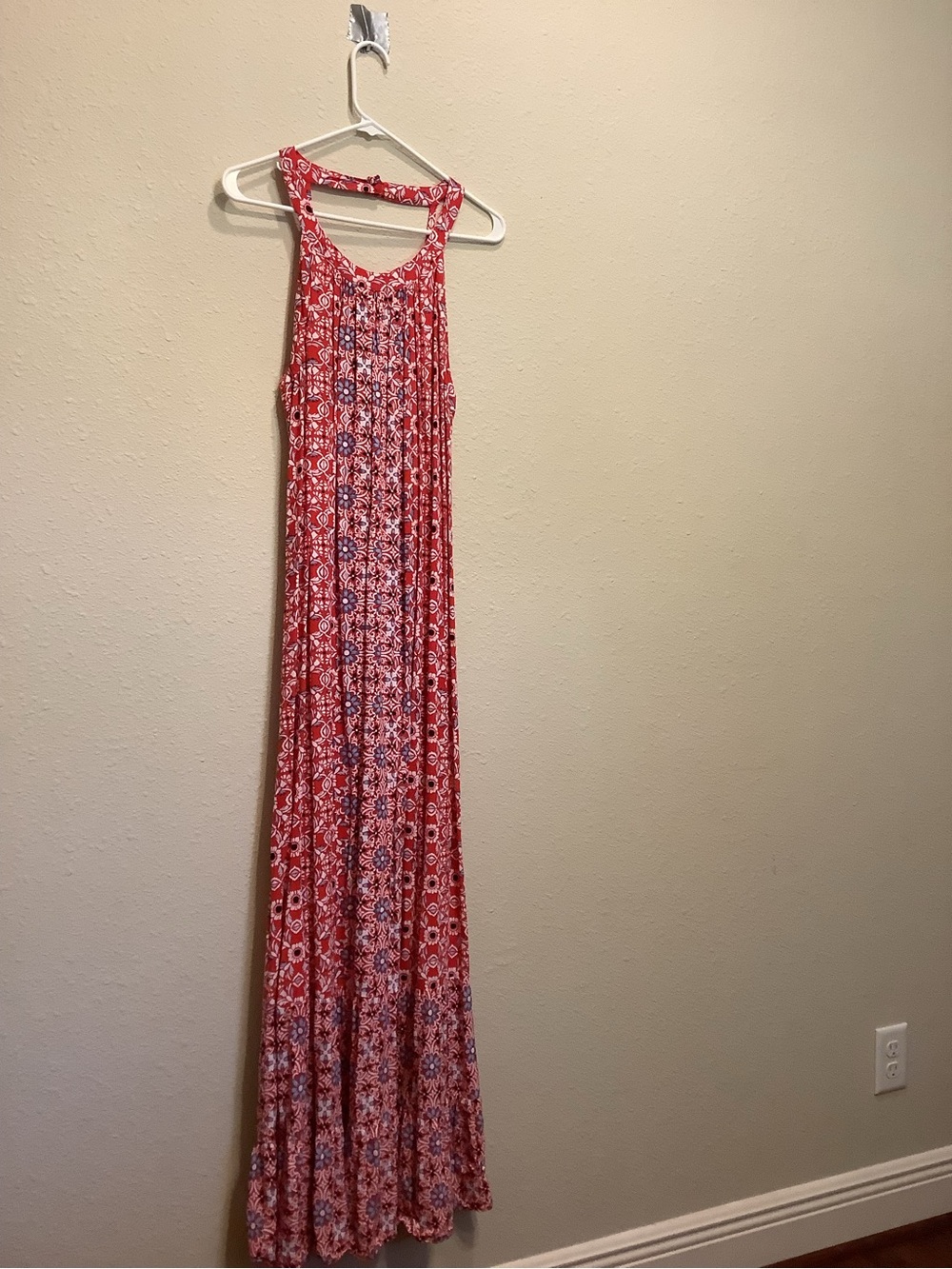 crown & ivy Red Printed Maxi Dress